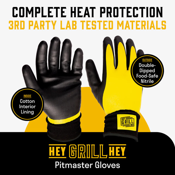 Hey Grill Hey Pitmaster Gloves Large Heat Resistant Up To 500 Degrees HGHGLOVESL
