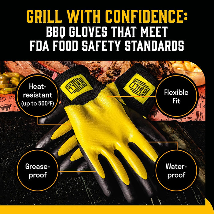 Hey Grill Hey Pitmaster Gloves XL Heat Resistant Up To 500 Degrees HGHGLOVESXL