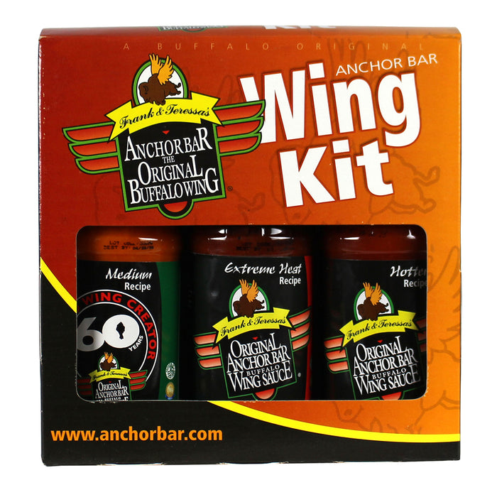 Anchor Bar Buffalo Wing Sauce Gift Set Medium Hot and Extreme Heat HSD-3632