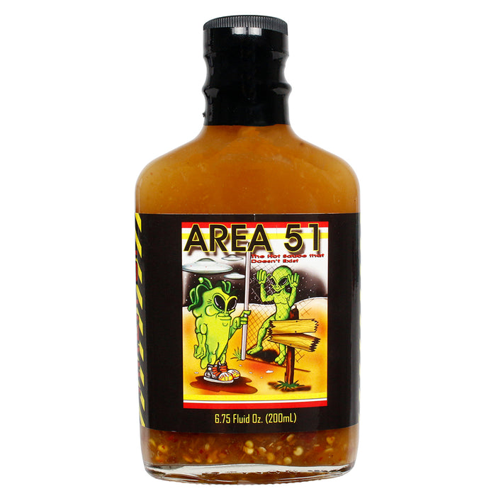 Area 51 The Hot Sauce That Doesn't Exist 8 out of 10 Heat Rating 6.75 Fluid Oz