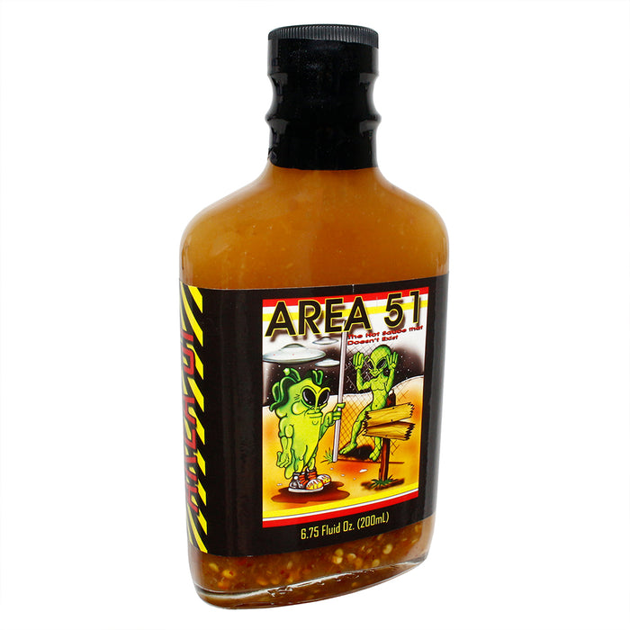 Area 51 The Hot Sauce That Doesn't Exist 8 out of 10 Heat Rating 6.75 Fluid Oz