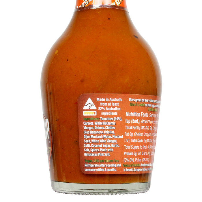 Bunsters Spicy Australian Ketchup Heat 6/10 Vegan Gluten Free Non Gmo 8 Fl Oz