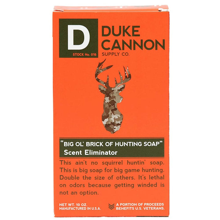 Duke Cannon Big Ol' Brick of Hunting Soap 10 Oz Bar Scent Eliminator HUNTING1