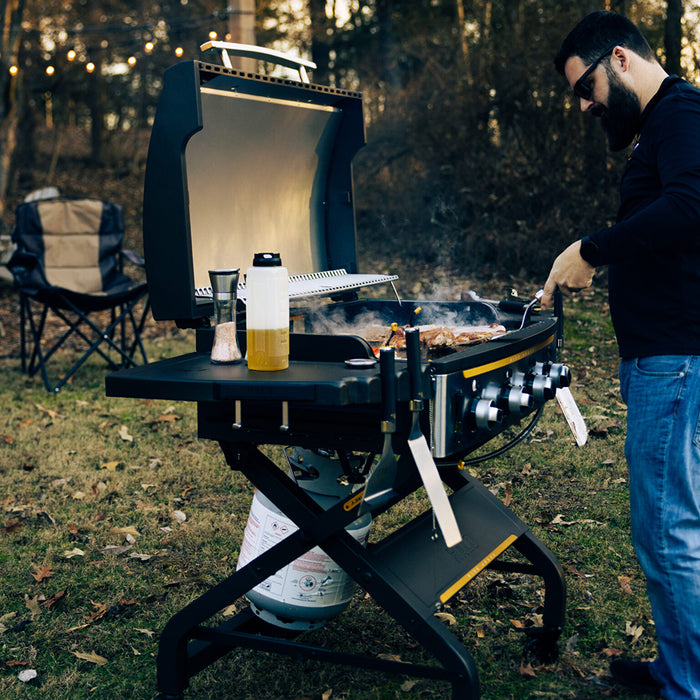 Halo Elite 4B Outdoor Propane Freestanding Griddle Stainless Steel 4 Burner