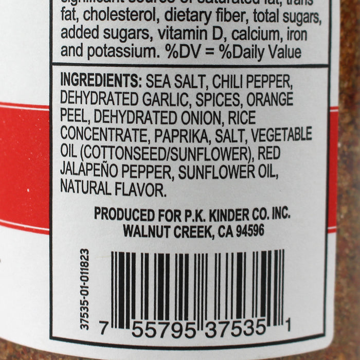 Kinder's Red Jalapeno Garlic and Citrus Handcrafted Seasoning Keto No MSG 4.3 oz