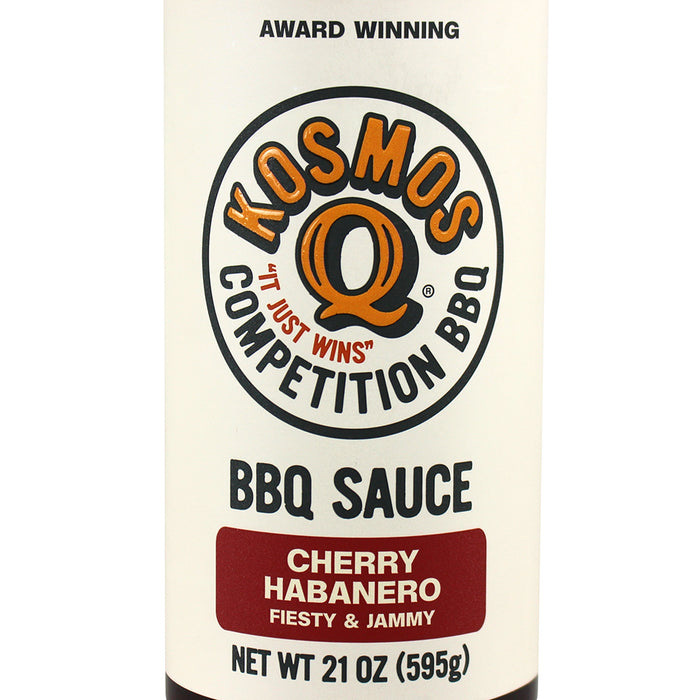 Kosmos Q Cherry Habanero BBQ Sauce 21 Oz Bottle Mild KOS-CHRRY-HAB
