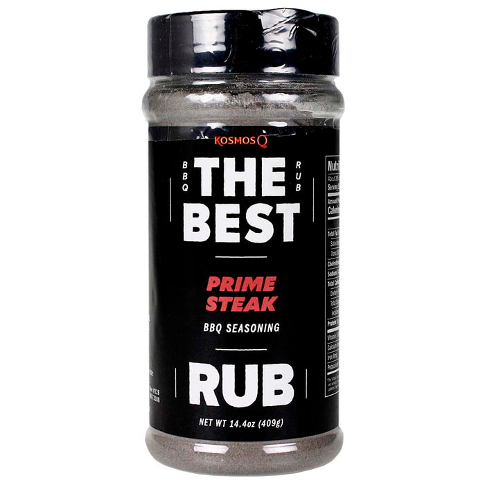 Kosmos Q The Best Prime Steak Rub BBQ Seasoning 14.4 Oz Shaker Bottle