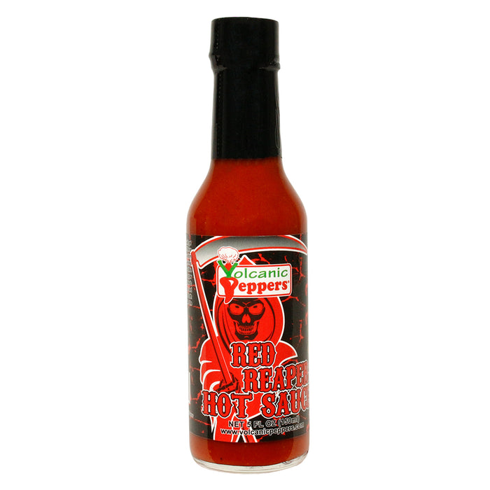 Volcanic Peppers Red Reaper Hot Sauce High Heat Habanero Carolina Reaper 5 Oz