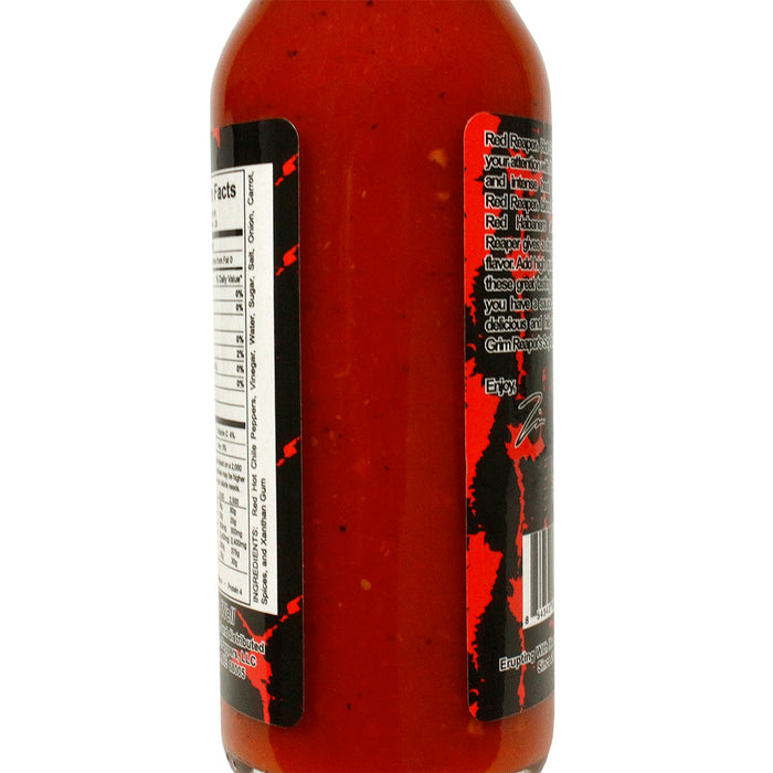 Volcanic Peppers Red Reaper Hot Sauce High Heat Habanero Carolina Reaper 5 Oz