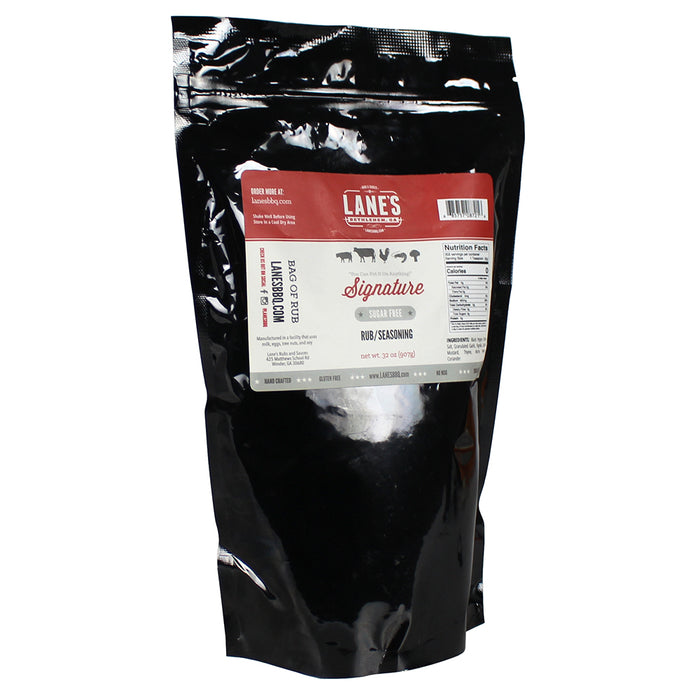Lane's BBQ Signature Rub 2lb Bag Sugar Free Gluten Free No MSG LANES2LB