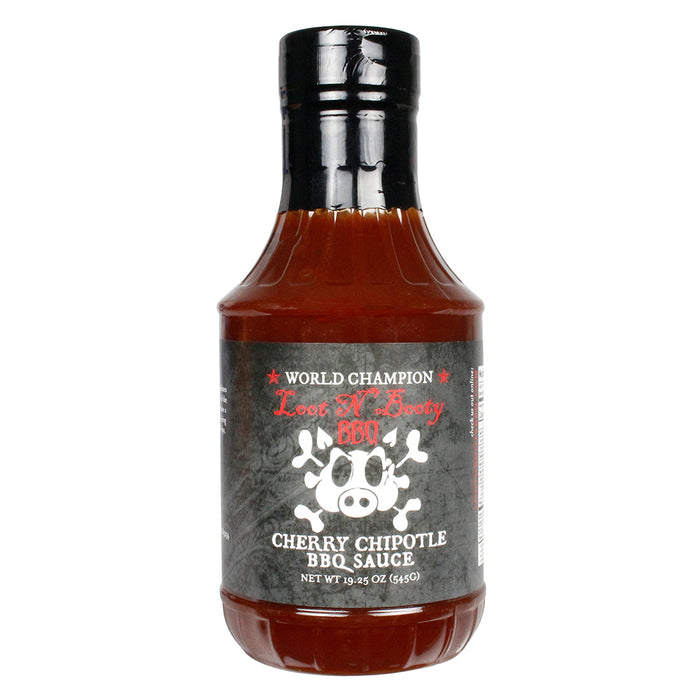 Loot N' Booty BBQ Cherry Chipotle BBQ Sauce Gluten Free All Natural 19.25 Oz