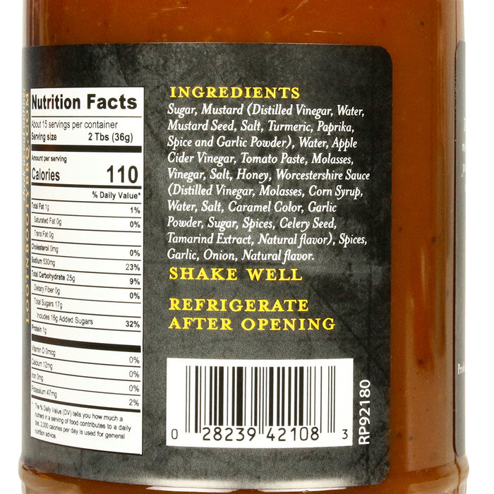 Loot N' Booty BBQ Honey Gold BBQ Sauce Sweet and Tangy Gluten Free 19.5 Ounce