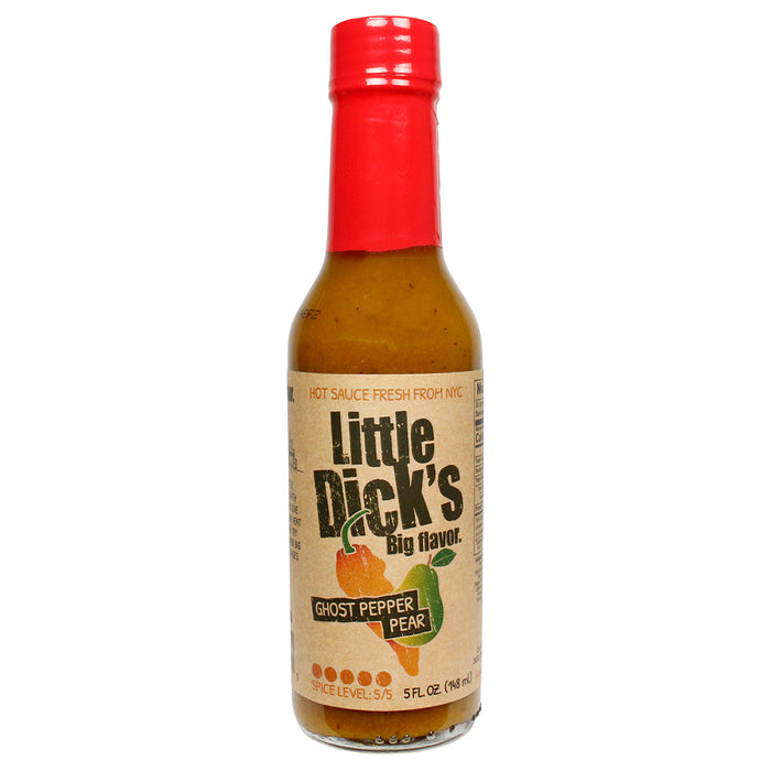 Little Dick's Ghost Pepper Pear Hot Sauce Gluten Free Spicy Small Batch 5 Fl Oz