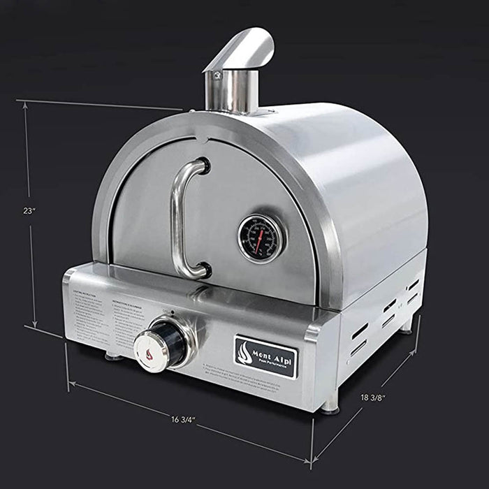 Mont Alpi Portable Stainless Steel Outdoor Versatile Pizza Oven Propane Gas