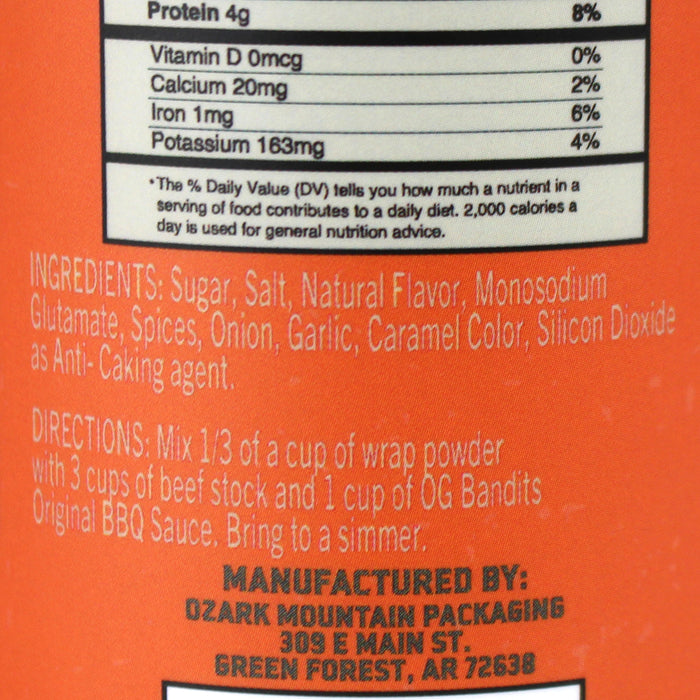 O.G. Bandits The Buckin' Brisket Wrap Rub Seasoning 11.11 Oz OG1030
