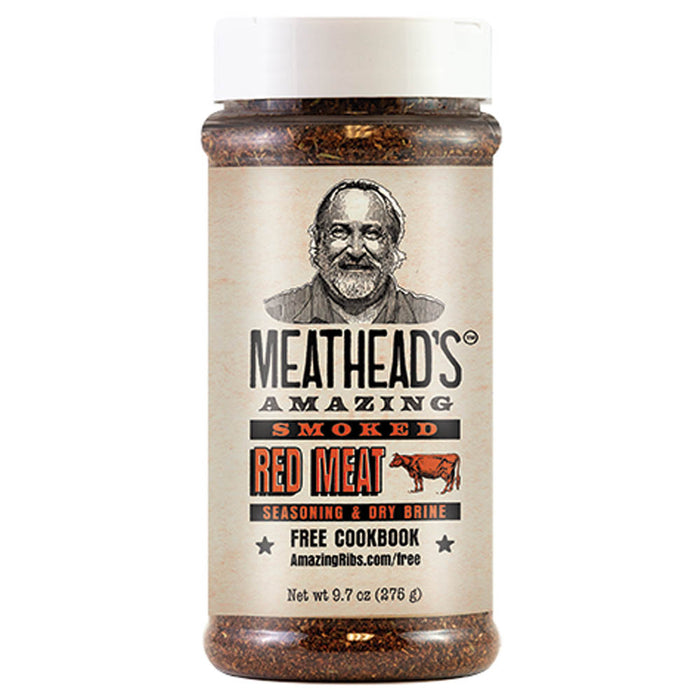 Meatheads Amazing Smoked Red Meat Seasoning and Dry Brine Steak 9.7 Oz Bottle