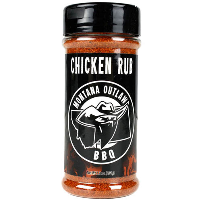 Montana Outlaw BBQ Chicken Rub Seasoning 7.1 Oz Award Winning Championship Blend