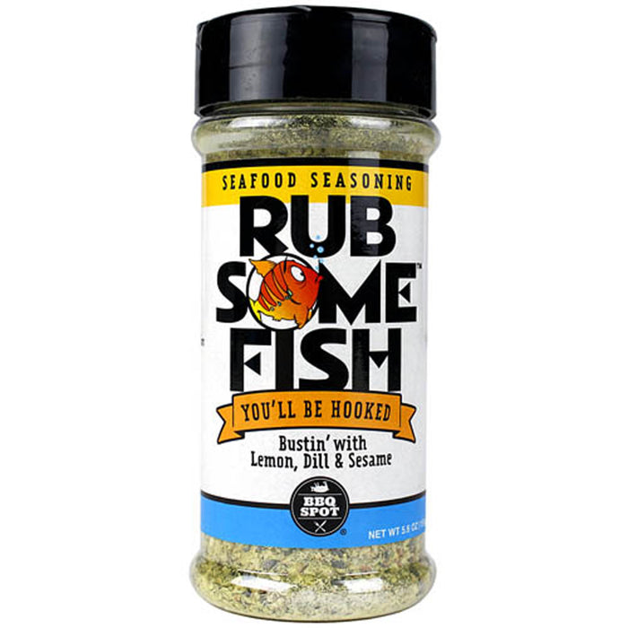 Rub Some Fish Seafood Seasoning 5.6 Oz Lemon Dill & Sesame Blend Gluten Free