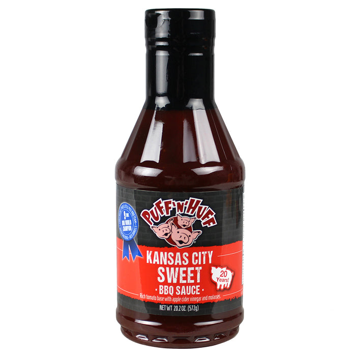 Three Little Pigs Kansas City Style Sweet BBQ Sauce 20.2 Oz Award OW85500