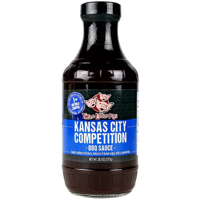 Three Little Pigs Kansas City Competition BBQ Sauce 20.3 Oz Award Winning Recipe