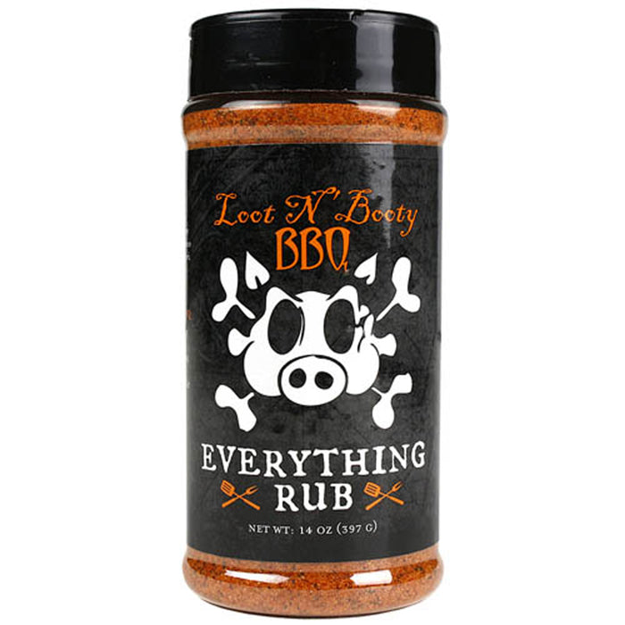 Loot N Booty Bbq Everything Dry Rub 14 Oz. Bottle Competition Rated Seasoning