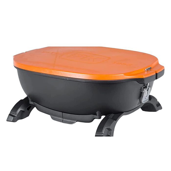 Portable Kitchens PK200 PKGO Hibachi Charcoal Portable Grill Aluminum Orange