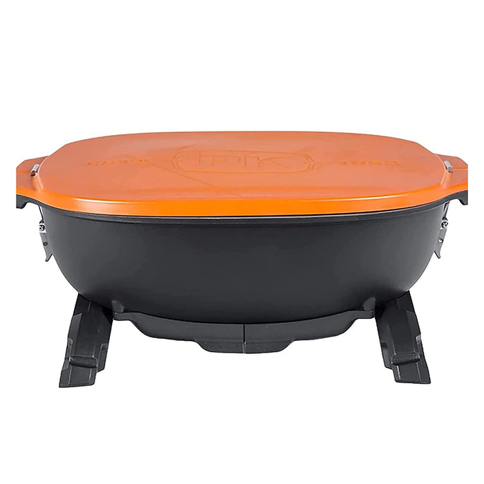 Portable Kitchens PK200 PKGO Hibachi Charcoal Portable Grill Aluminum Orange