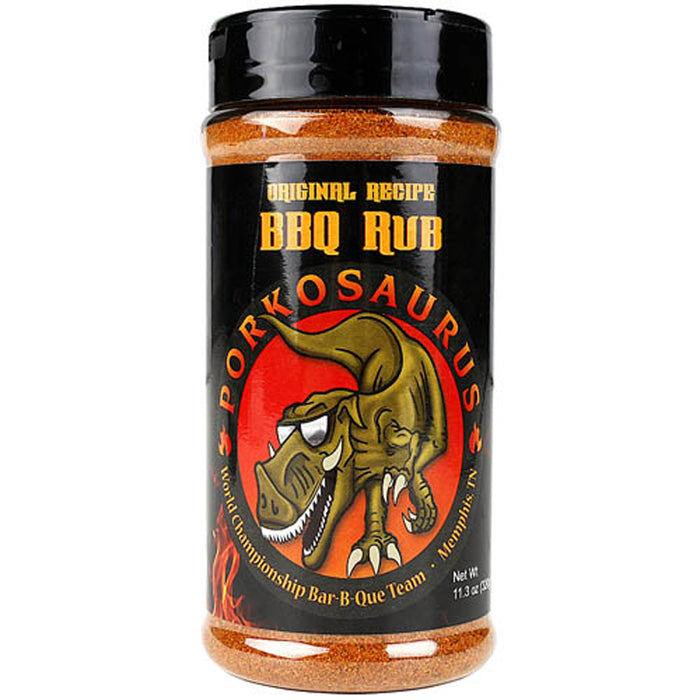 Porkosaurus Original Bbq Rub 11.3 Oz World Championship Blend Msg & Gluten Free