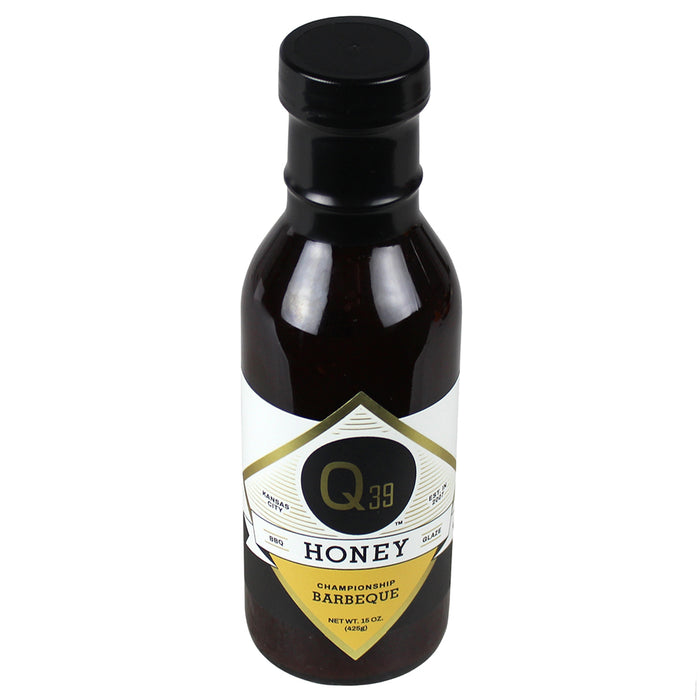 Q39 Honey BBQ Glaze Sauce Infused W/ 100% Pure Fresh Honey Gluten Free 15 Ounce