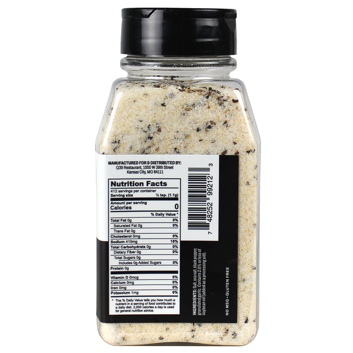 Q39 Steak Seasoning Salt Pepper & Garlic Rub For Meat & Veggies No MSG 16 oz