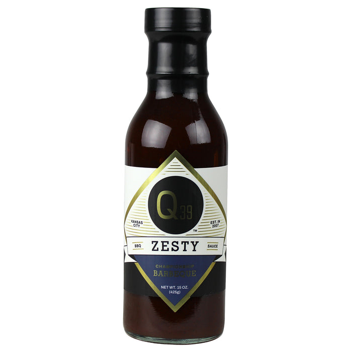 Q39 Zesty BBQ Sauce Gluten Free Award Winning Recipe For Pork Dishes 15 Ounces