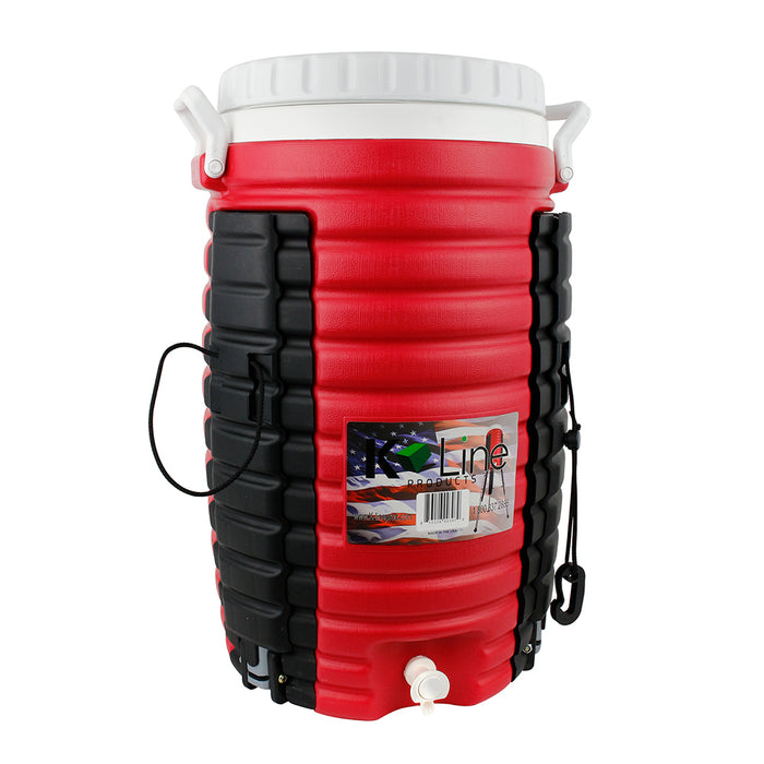 K Line Products Kosmo Cooler 5 Gallon W/ Handles Spout & 3 Collapsible Legs Red