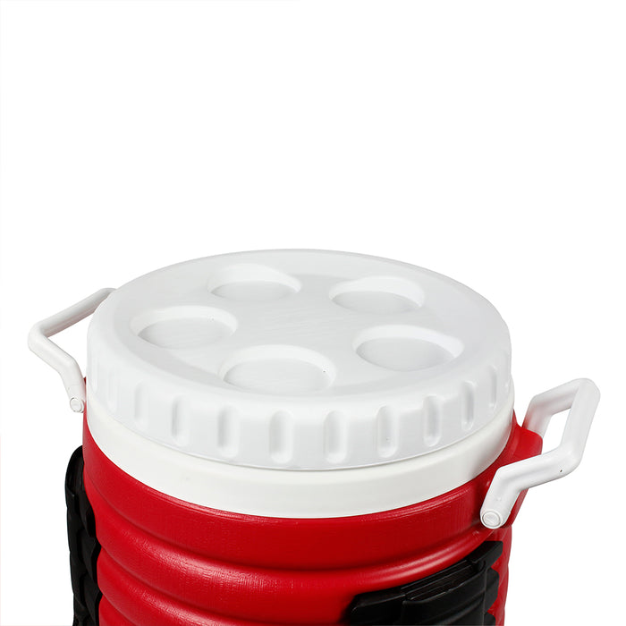 K Line Products Kosmo Cooler 5 Gallon W/ Handles Spout & 3 Collapsible Legs Red