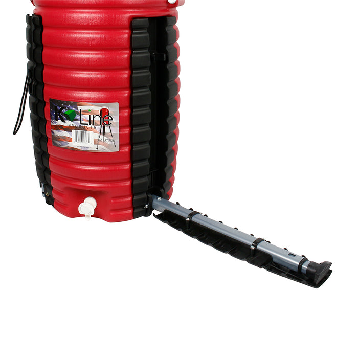 K Line Products Kosmo Cooler 5 Gallon W/ Handles Spout & 3 Collapsible Legs Red