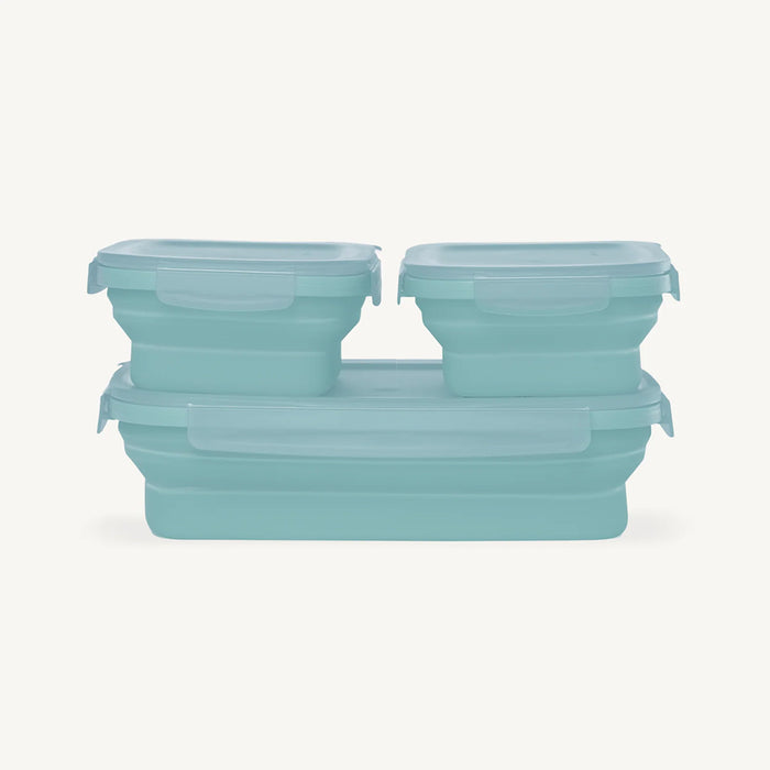 DripEZ Secondz Collapsible Food Storage 3 Pack Ice Blue SCNDZ-3PK-1-ICE