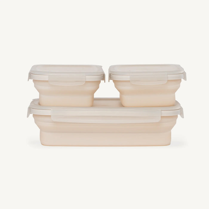 DripEZ Secondz Collapsible Food Storage 3 Pack Sandstone SCNDZ-3PK-1-SS