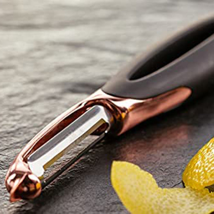 Stellar Soft Touch Peeler Softgrip Non-Slip Handle Dishwasher Safe Copper Finish