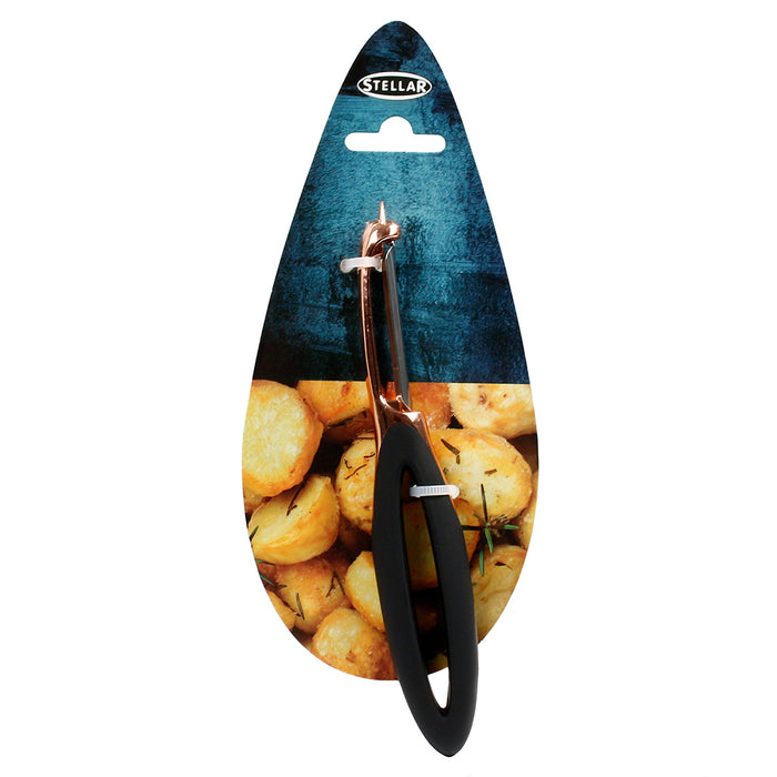 Stellar Soft Touch Peeler Softgrip Non-Slip Handle Dishwasher Safe Copper Finish