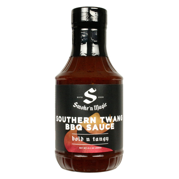 Smoke 'N Magic Southern Twang BBQ Sauce Bold and Tangy All Purpose 21.1 Ounce