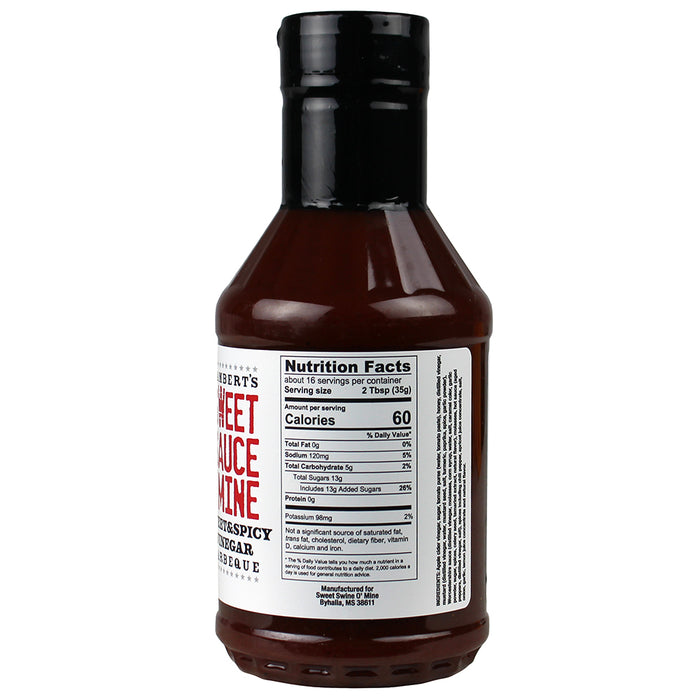 Lamberts Sweet Sauce O' Mine Sweet & Spicy Vinegar BBQ Sauce 19 Oz Award Winning