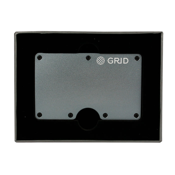 GRID Wallet Titanium Lightweight Aluminum w/ Money Clip RFID Blocking 2.2 oz