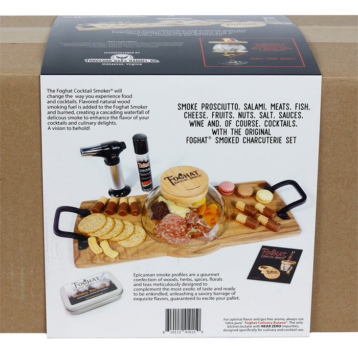 Foghat Smoked Charcuterie Board & Cocktail Smoker Kit With Culinary Torch & Fuel