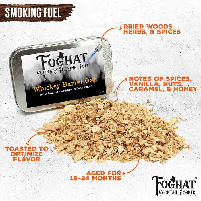 Foghat 5-Piece Cocktail Smoking Kit With Smoker, Torch, Fuel, Brush, & Butane