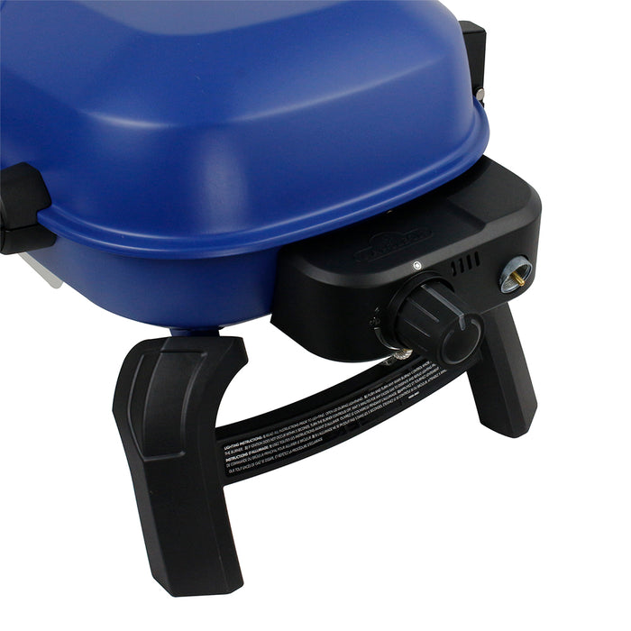 Napoleon Travel Q Portable Propane Gas Grill 240 Sq In With Folding Legs Blue