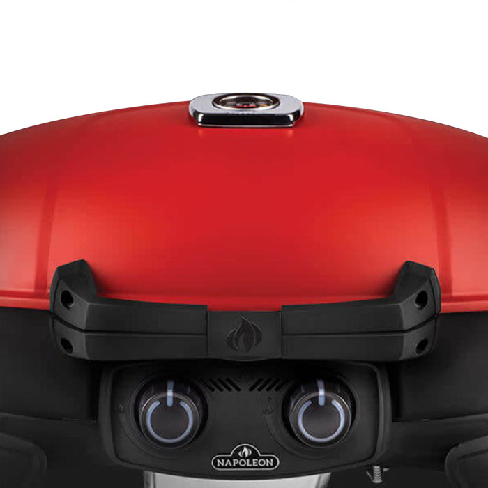 Napoleon TravelQ 285 2-Burner Propane Grill W/ JETFIRE Ignition & Griddle Red