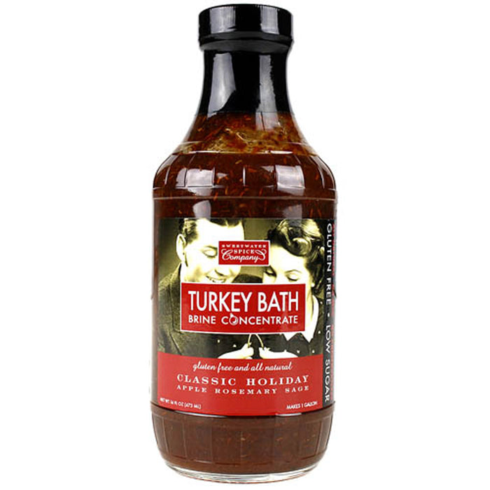 Sweetwater Classic Holiday Turkey Bath Brine Apple Rosemary Sage 16 Oz. Bottle