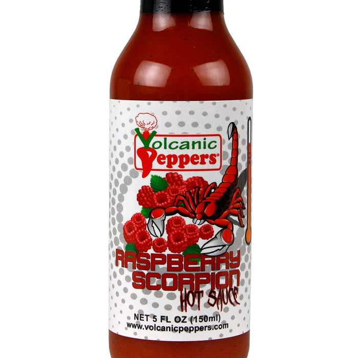 Volcanic Peppers Raspberry Scorpion Hot Sauce 5 Oz Heat Level Hot LAVARSRS