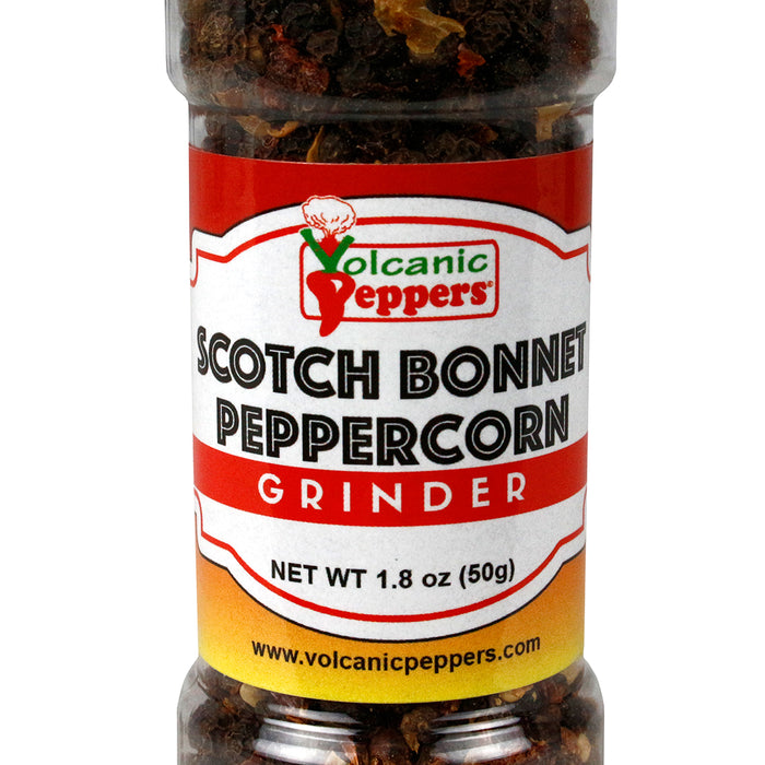 Volcanic Peppers Black Pepper & Scotch Bonnet Grinder 1.8 Oz Medium Heat VDBPSB