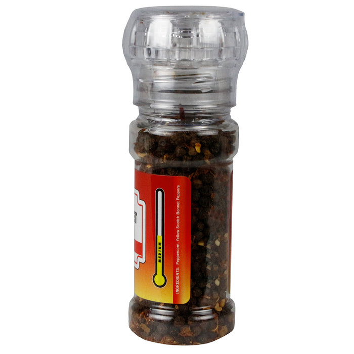 Volcanic Peppers Black Pepper & Scotch Bonnet Grinder 1.8 Oz Medium Heat VDBPSB