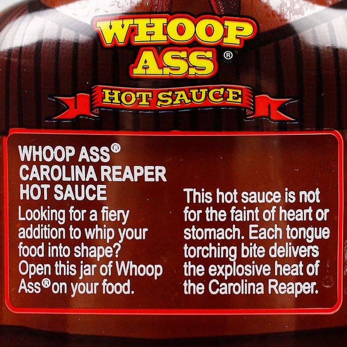 Whoop Ass Carolina Reaper Hot Sauce 5.6 oz Bottle Spicy Extreme Heat WA320